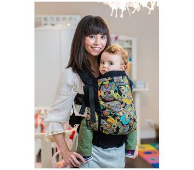 Marsupiu Ergonomic Organic Toddler - Isara - Funky Owls - Isara