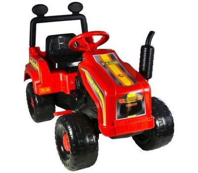 Tractor cu pedale si remorca Mega Farm Red - Super Plastic Toys - Super Plastic Toys