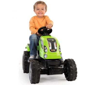 Tractor cu pedale si remorca Farmer XL - Smoby - Verde - Smoby