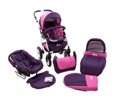 Carucior Copii 3 In 1 Fenix - MyKids - Mov-Roz - MyKids