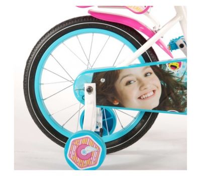 Bicicleta pentru fete 16 inch cu scaun pentru papusi roti ajutatoare si cosulet Soy Luna - Volare - Volare