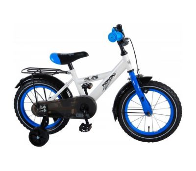 Bicicleta pentru baieti 14 inch partial montata Thombike Alb cu Albastru - Volare - Volare