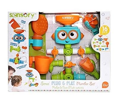 Jucarie de baie interactiva cu stropitoare Robot Infantino - Infantino