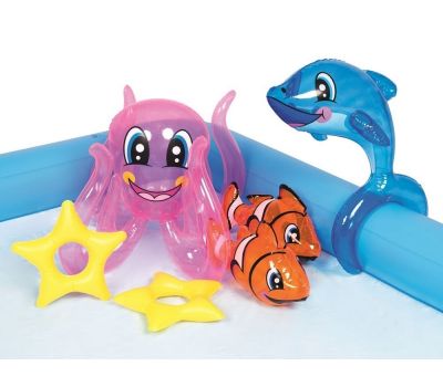 Piscina copii cu stropitoare si tobogan Bestway Aquarium 53052 239 x 206 x 86 cm - BestWay