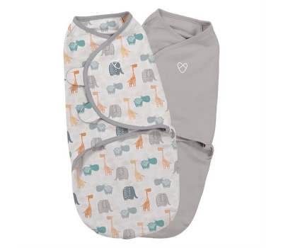 Swaddle Me - Sistem de infasare 2 piese Jungle, 0-3 luni - Summer Infant